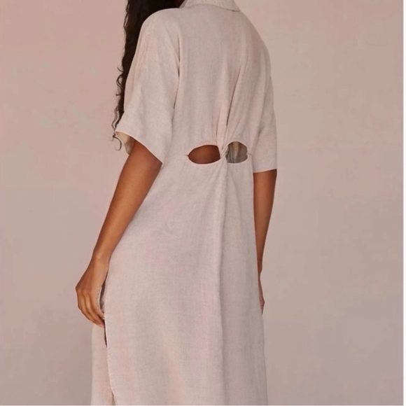 Anthropologie White Button-Down Lucia Swim Coverup - Picture 2 of 5